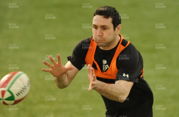09.02.10 - Wales Rugby Training - Stephen Jones during training. 