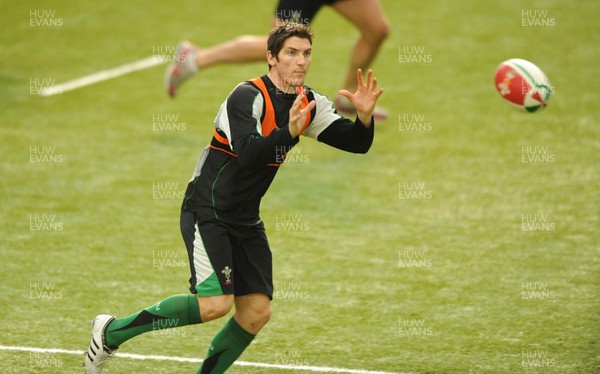 09.02.10 - Wales Rugby Training - James Hook during training. 