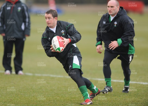 09.02.10 - Wales Rugby Training - Shane Williams during training. 