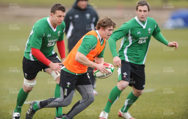 09.02.10 - Wales Rugby Training - Leigh Halfpenny during training. 