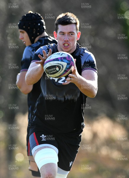 090223 - Wales Rugby Training - Adam Beard during training