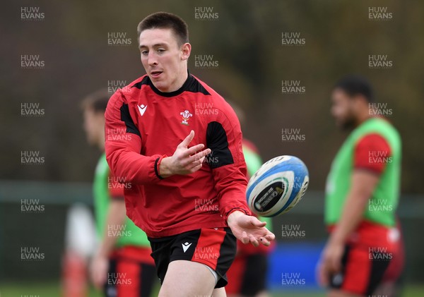 090321 - Wales Rugby Training - Josh Adams during training