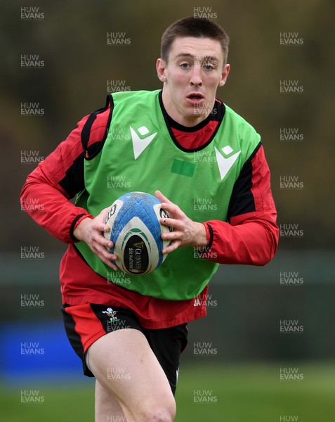 090321 - Wales Rugby Training - Josh Adams during training