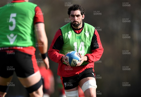 090321 - Wales Rugby Training - Cory Hill during training