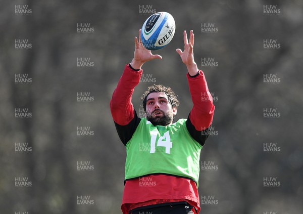 090321 - Wales Rugby Training - Cory Hill during training