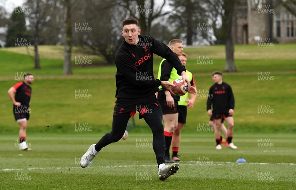 090322 - Wales Rugby Training - Josh Adams during training