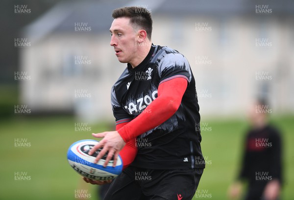 090323 - Wales Rugby Training - Josh Adams during training