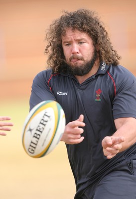 09.06.08 Wales rugby in South Africa... Adam Jones during training in Pretoria.  