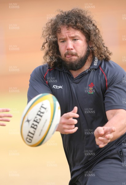 09.06.08 Wales rugby in South Africa... Adam Jones during training in Pretoria.  