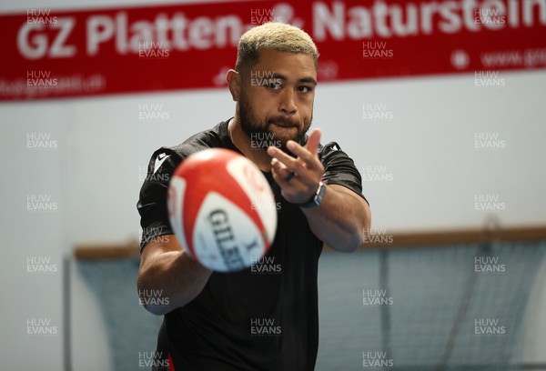 090723 - Wales Rugby World Cup Training camp in Fiesch, Switzerland - Taulupe Faletau during training