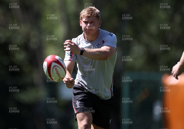 090723 - Wales Rugby World Cup Training camp in Fiesch, Switzerland - Sam Costelow during training