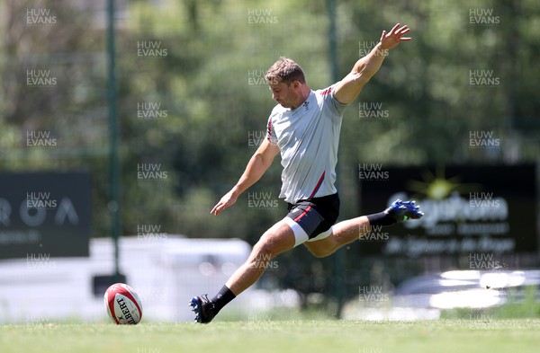 090723 - Wales Rugby World Cup Training camp in Fiesch, Switzerland - Leigh Halfpenny during training