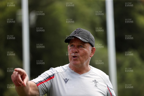 090723 - Wales Rugby World Cup Training camp in Fiesch, Switzerland - Head Coach Warren Gatland during training