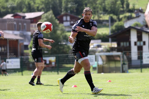 090723 - Wales Rugby World Cup Training camp in Fiesch, Switzerland - Leigh Halfpenny during training