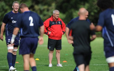 09.08.11 - Wales Rugby Training - Head coach Warren Gatland during training. 