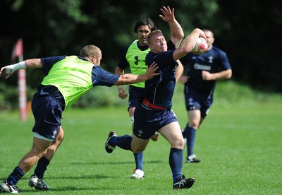 09.08.11 - Wales Rugby Training - Lloyd Burns during training. 