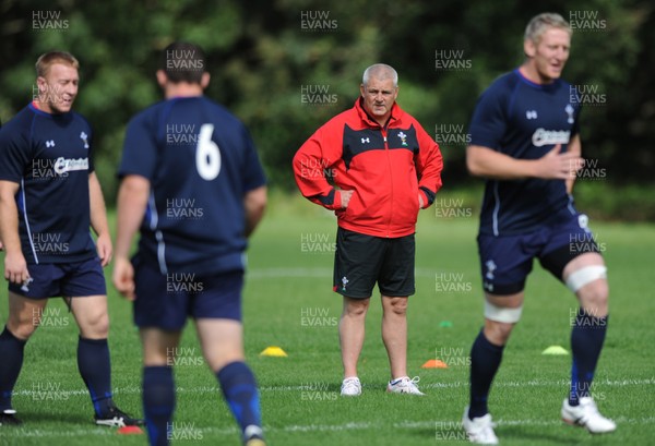 09.08.11 - Wales Rugby Training - Head coach Warren Gatland during training. 
