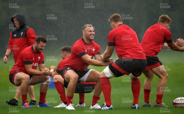 090819 - Wales Rugby Training - Ross Moriarty during training