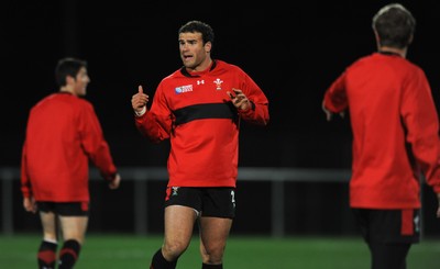 09.09.11 - Wales Rugby Training - Jamie Roberts during training. 