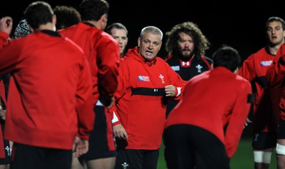 09.09.11 - Wales Rugby Training - Head coach Warren Gatland during training. 