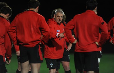 09.09.11 - Wales Rugby Training - Head coach Warren Gatland during training. 