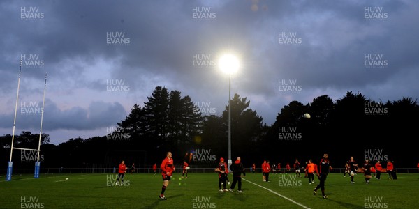 09.09.11 - Wales Rugby Training - Wales players during a night training session 