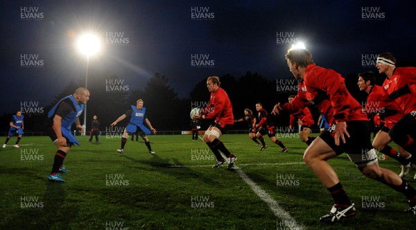 09.09.11 - Wales Rugby Training - Alun Wyn Jones during training. 