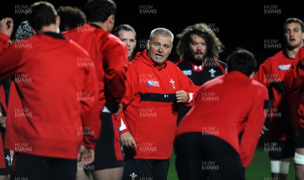 09.09.11 - Wales Rugby Training - Head coach Warren Gatland during training. 