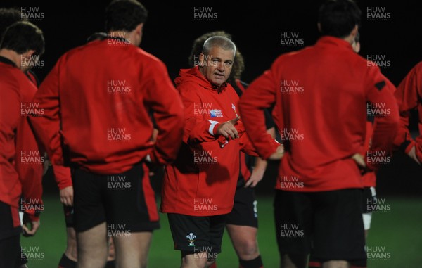 09.09.11 - Wales Rugby Training - Head coach Warren Gatland during training. 