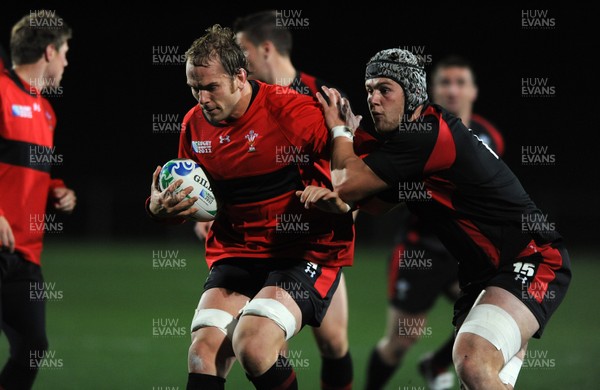 09.09.11 - Wales Rugby Training - Alun Wyn Jones during training. 