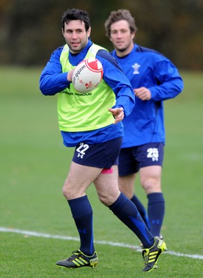 09.11.10 - Wales Rugby Training - Stephen Jones during training. 