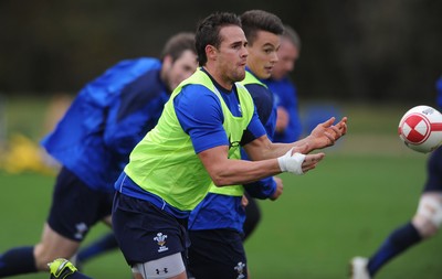 09.11.10 - Wales Rugby Training - Lee Byrne during training. 