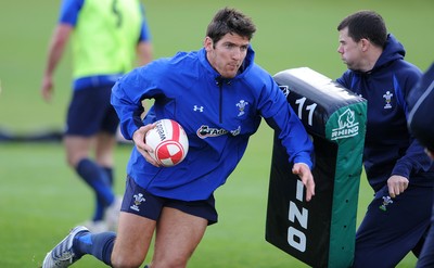 09.11.10 - Wales Rugby Training - James Hook during training. 