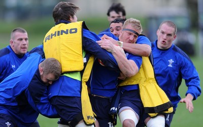 09.11.10 - Wales Rugby Training - Andy Powell during training. 