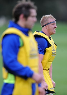 09.11.10 - Wales Rugby Training - Ryan Jones and Andy Powell during training. 