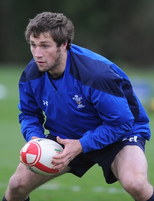 09.11.10 - Wales Rugby Training - Andrew Bishop during training. 