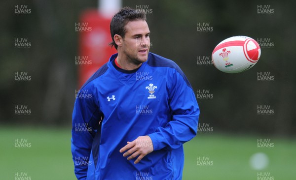 09.11.10 - Wales Rugby Training - Lee Byrne during training. 