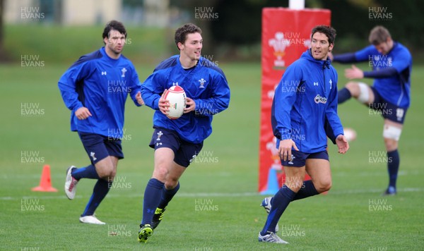 09.11.10 - Wales Rugby Training - George North during training. 