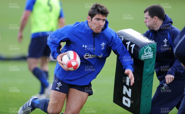 09.11.10 - Wales Rugby Training - James Hook during training. 
