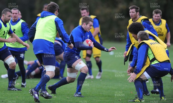 09.11.10 - Wales Rugby Training - Dan Lydiate during training. 