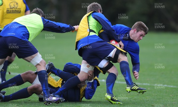 09.11.10 - Wales Rugby Training - Dan Lydiate during training. 