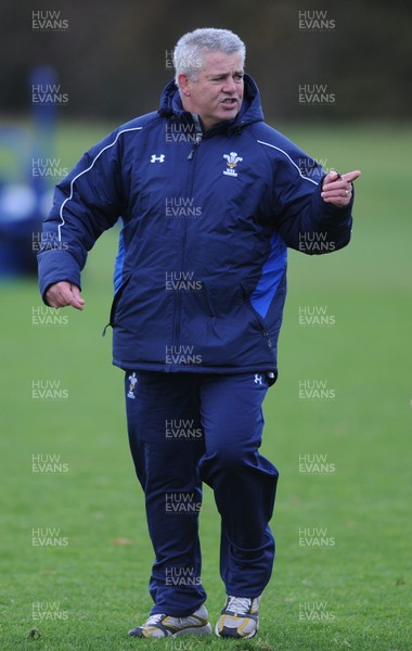 09.11.10 - Wales Rugby Training - Wales head coach Warren Gatland during training. 