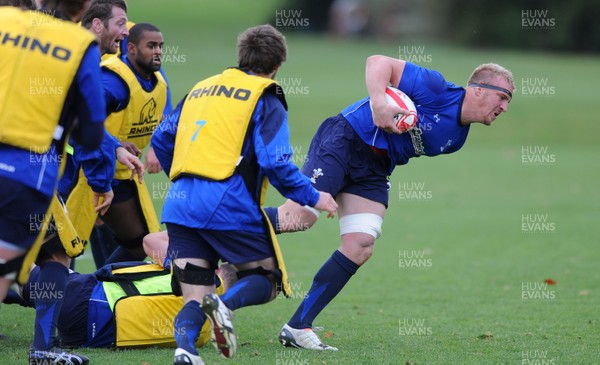 09.11.10 - Wales Rugby Training - Andy Powell during training. 