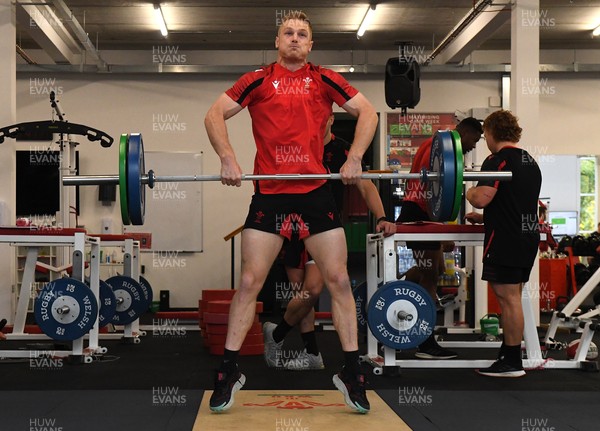 091121 - Wales Rugby Training - Johnny McNicholl during a gym session