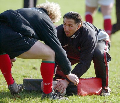 100203 - Wales Rugby Training - Duncan Jones and Gavin Henson