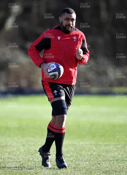 100221 - Wales Rugby Training - Taulupe Faletau during training