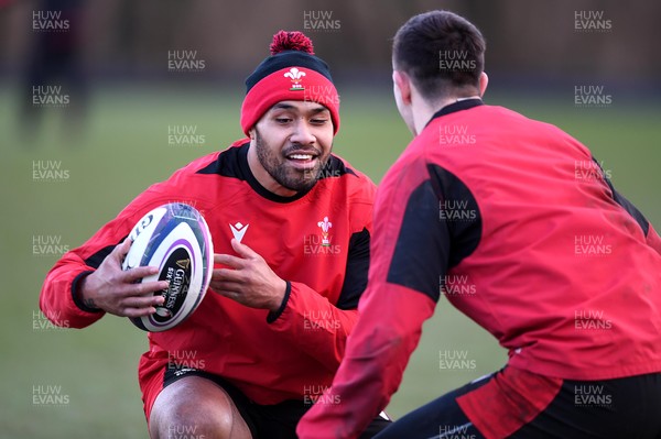 100221 - Wales Rugby Training - Willis Halaholo during training