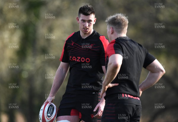 100222 - Wales Rugby Training - Adam Beard during training
