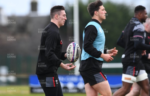 100223 - Wales Rugby Training - Josh Adams during training