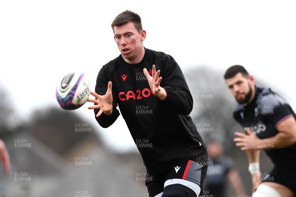 100223 - Wales Rugby Training - Adam Beard during training